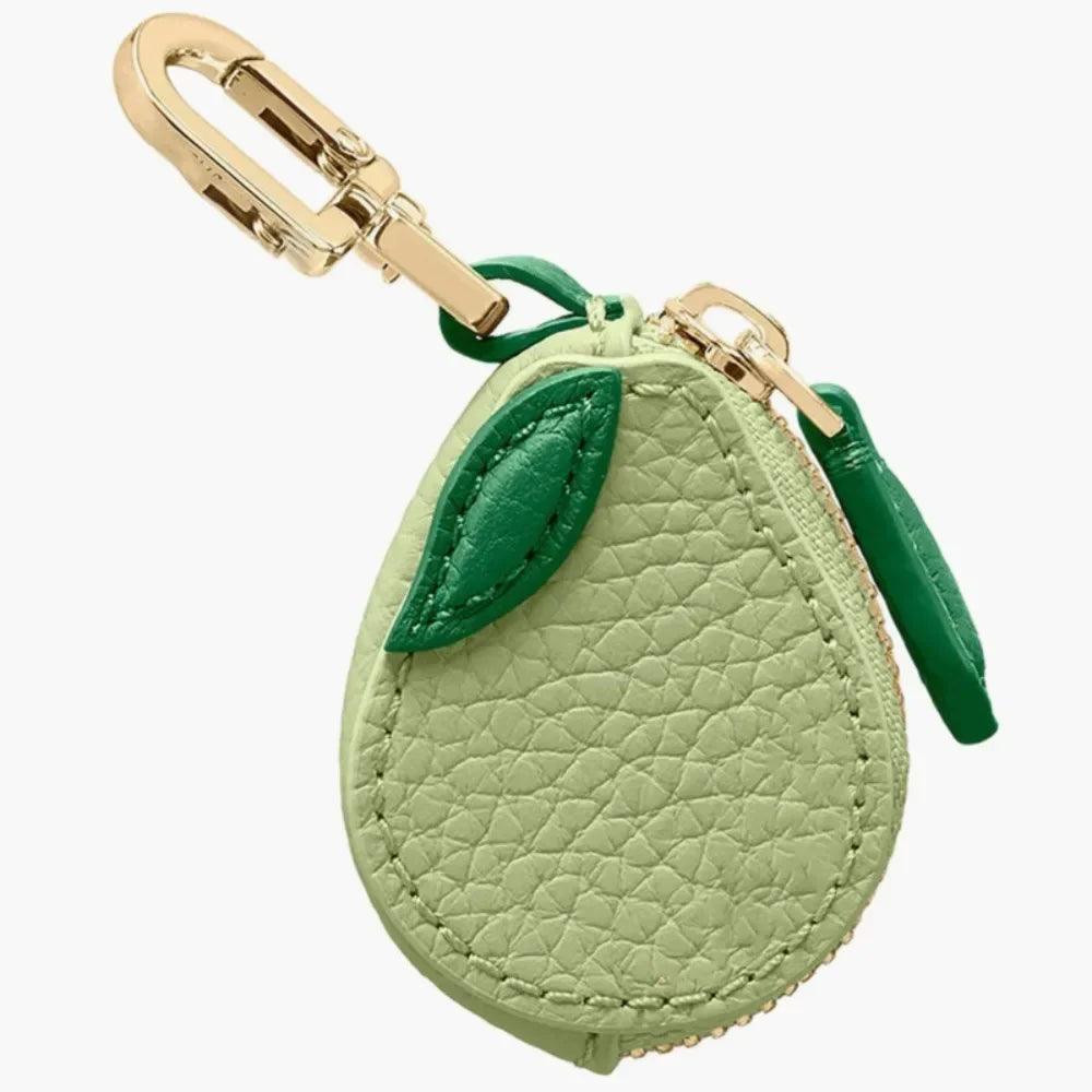 Mini Cherry Fruit Shape Coin Purse Strawberry Cute PU Leather Pendant Korean Style Keychain Earphone Bag Mini Storage Bag